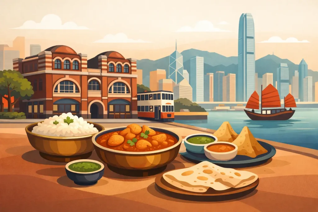 Indian Food Near Western Market, Hong Kong