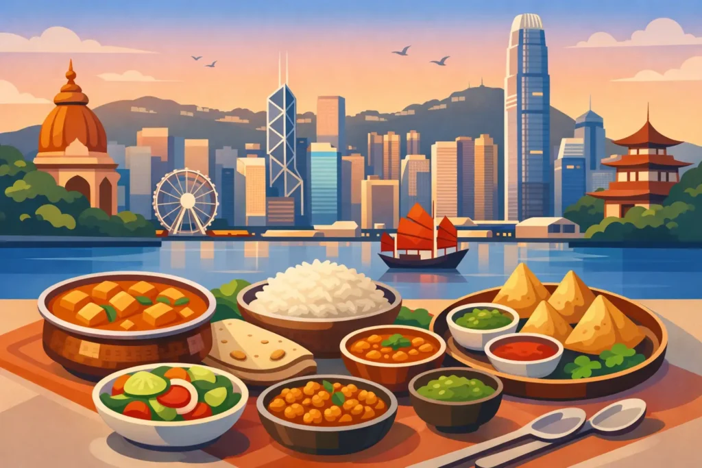 Vegetarian Indian Dinner in Central, Hong Kong