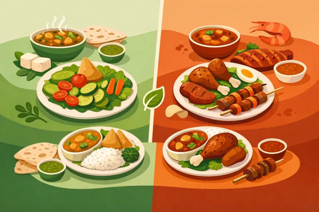 Vegetarian vs Non Vegetarian Menu: What to Order