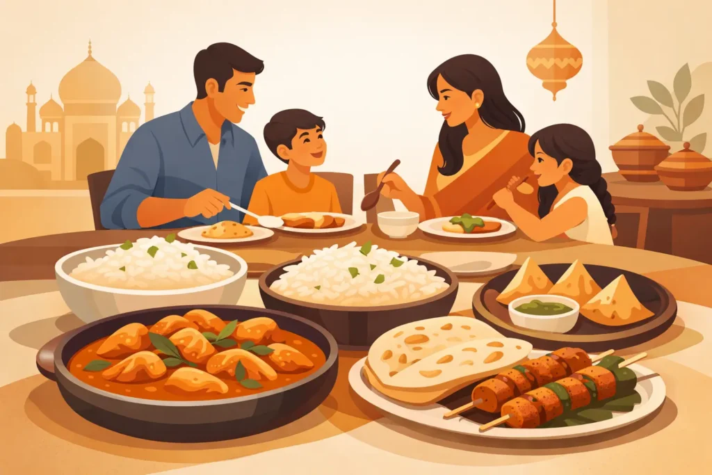 Which Indian Dishes Suit Families at the Table?